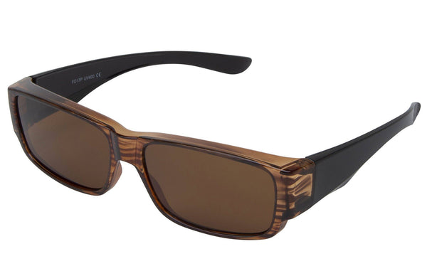 SolarX Eyewear - FO17P - Polarized Shaded Sunglasses - Fit Over Eyewear